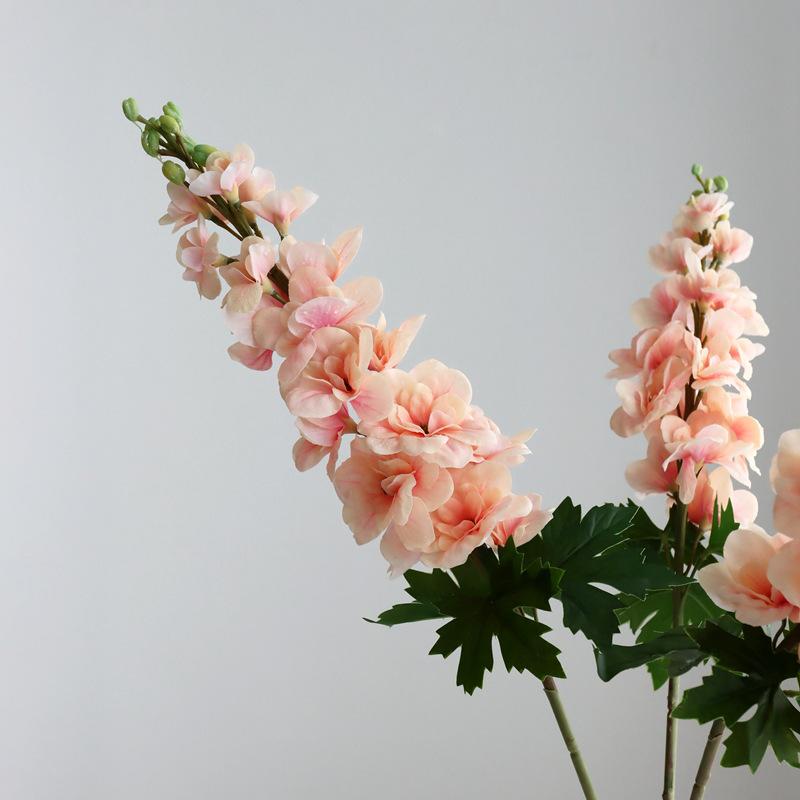 Fake Flower Simulation Flower Long Branch 3D Feel Delphinium Home Wedding Wedding Project Flower Arrangement Decoration Plastic Flower