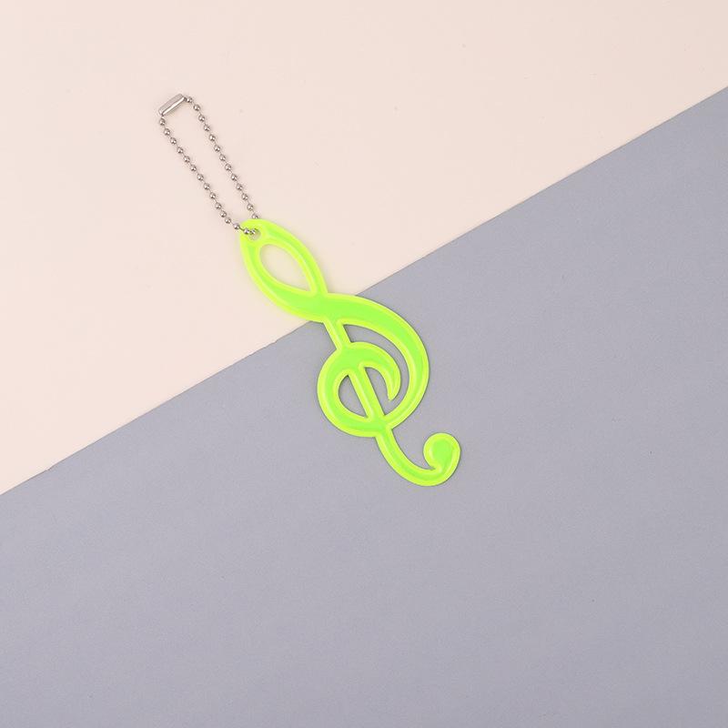 2Pcs Color Music  Safety Reflector Reflective Keychains Car Keyrings Charm Bag Accessories for Jacket BackPack Strollers Wheelchairs