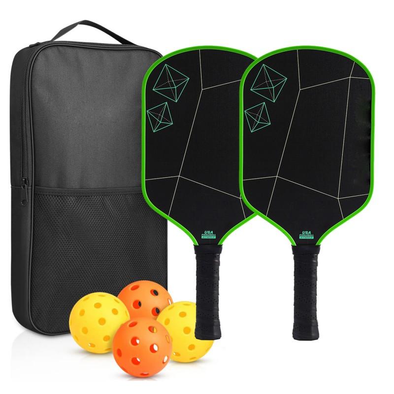 T700 Carbon Fiber Pickleball Paddle Set Rough Matte Surface 16mm Thick Tournament Grade Competitive Play