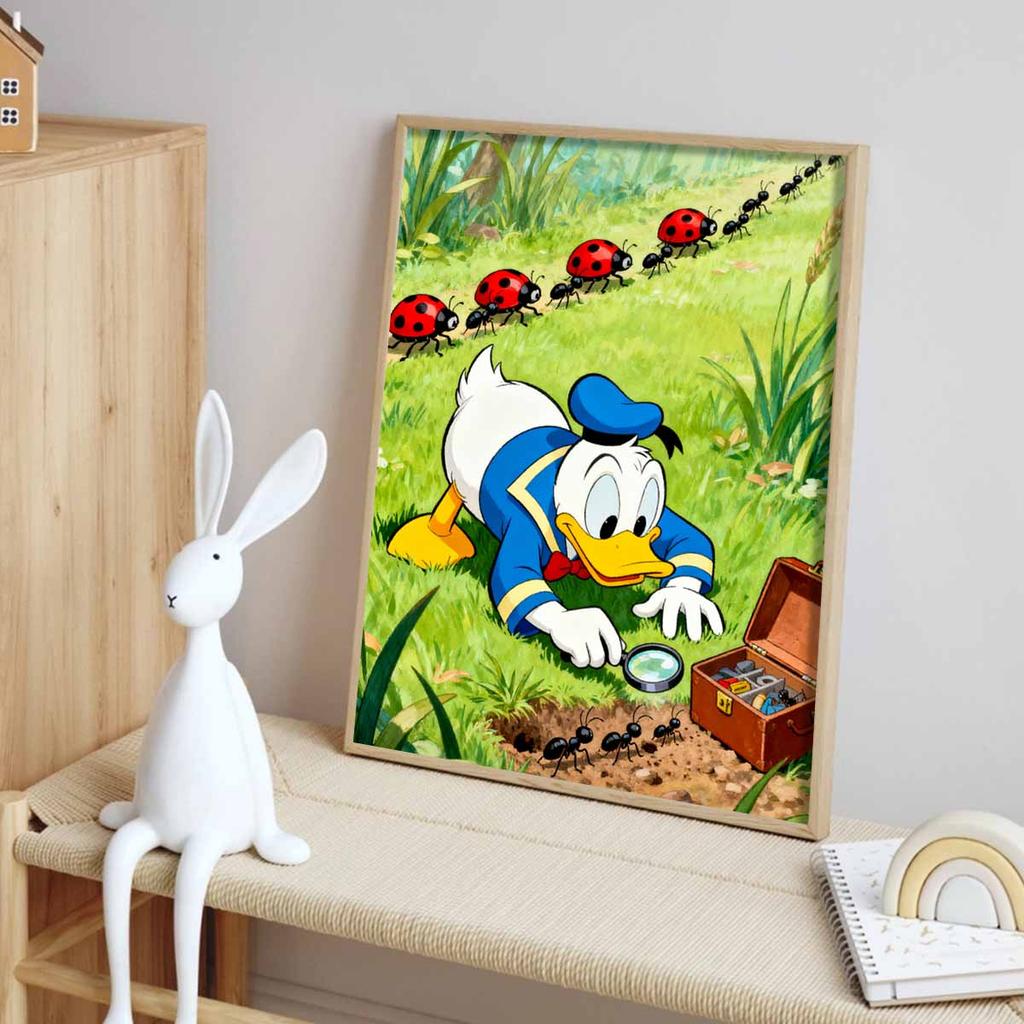 Disney Donald Duck Ants Ladybugs Diamond Art Painting Kit 5D Handmade Diy Diamond Painting, Home Wall Decoration