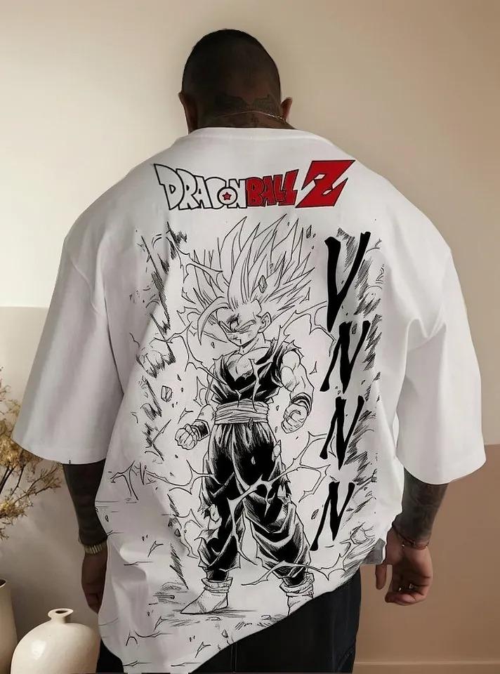 Camiseta Dragon Ball Oversize Y2k Hombre Mujer Street Wear Y2k Algodón Alta Calidad Manga Corta Cómoda Ropa Femenina Masculina