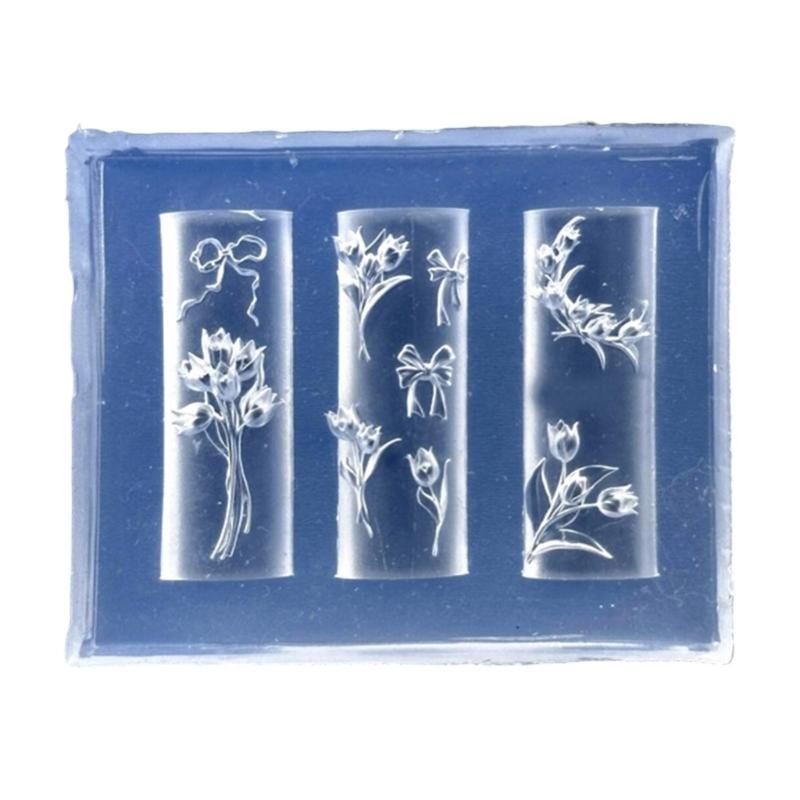 

Embossed Silicone Nail Art Mould Reusable Flexible Craft Tool For Resin Jewelry Phone Case Decoration