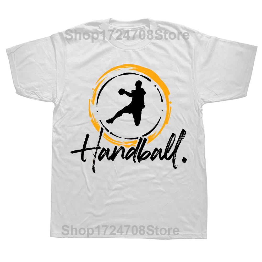Lustige Handballspieler Grafik T-Shirts T-Shirt Herren Damenmode Lässig Übergroß 100% Baumwolle Athlet Sport T-Shirt