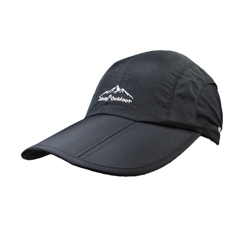 

Hatty Уличная складная и дышащая водоотталкивающая шляпа от солнца с защитой от УФ-лучей, быстросохнущая, легкая и портативная, спортивная Black