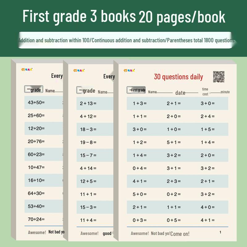 Libro di Esercizi Mentali di Matematica per la Prima Elementare: 30 Domande Giornaliere, Addizione e Sottrazione entro il 20.