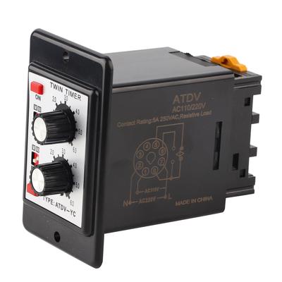 Pornit Oprit Buton releu temporizator dublu comutator de control al timpului ATDVYC 6S60M (AC 110220V)