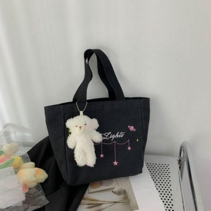 Japanese Harajuku handbag new canvas bag Korean version cute shoulder bag large capacity letter printed bag