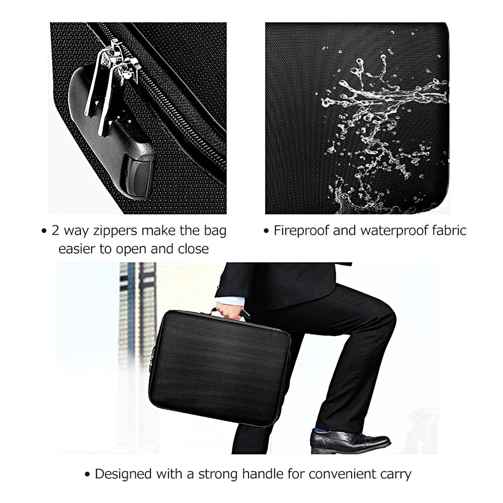 Multifunctional Multi-Layer Document Bag Large Capacity Fireproof Waterproof File Certificate