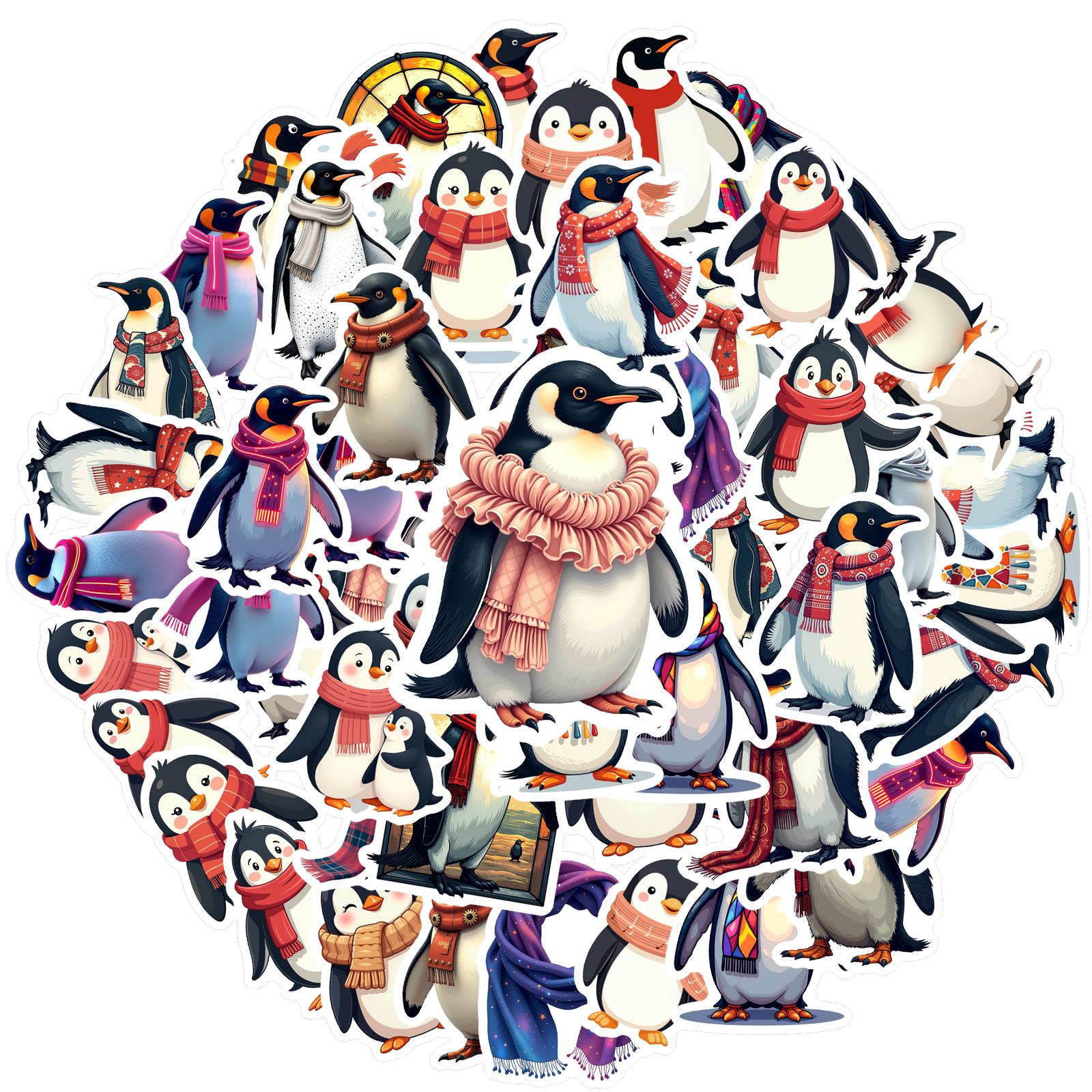 

35-150pcs Cartoon Penguin Stickers Decals For Diy Laptop Scrapbook Fridge Graffiti Funny Sticker Stationery School Supplies