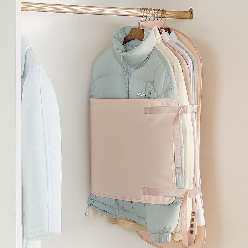 Clothes Compressed Board Foldable Fabric Compression Storage Bags With Dust Cover Wardrobe Organizer Space-Saving Home