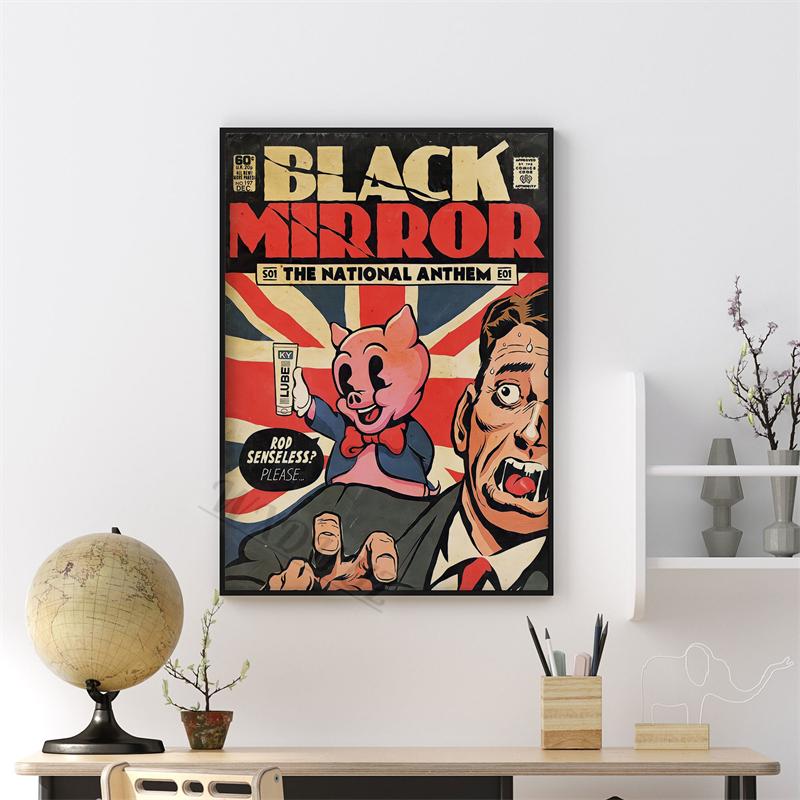 Black Mirror 80s Classic Retro Movie Figure Series Print Posters For Room Living Canvas Painting Art Home Wall Decor Pictures