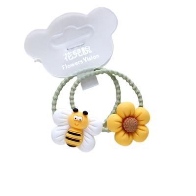 2PCS New Cute Sunflower Bee Princess Headwear Kids Elastic Hair Bands Children Ropes Cartoon Girls Accessories Baby Headdress