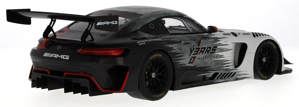 Genuine GT3 ADAC RAVENOL 2024 Scale Model [Mercedes-Benz Collection] Mercedes-AMG (C190) NÜRBURGRING Silver/Black 1/18