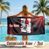 Custom Text Beach Towel, Soft Absorbent Swimming Multi-use TowelBukayo Saka