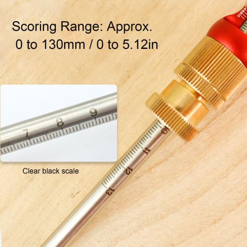 High-Precision Wheel Marking Gauge with Dual Cutter, Woodworking Scribing Tool, Marking Guide, Knob Adjustment, Portable Woodworking Wheel Scriber, Co