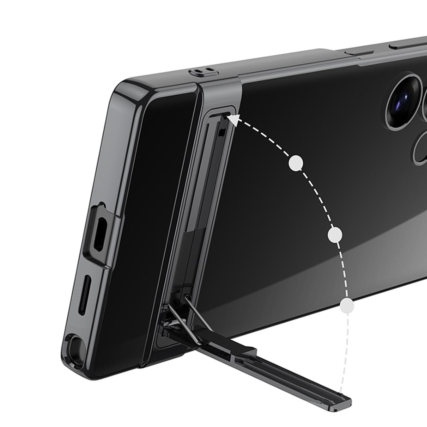 

GKK For Samsung Galaxy S25 Ultra Case with Kickstand Hard PC Phone Back Cover Black