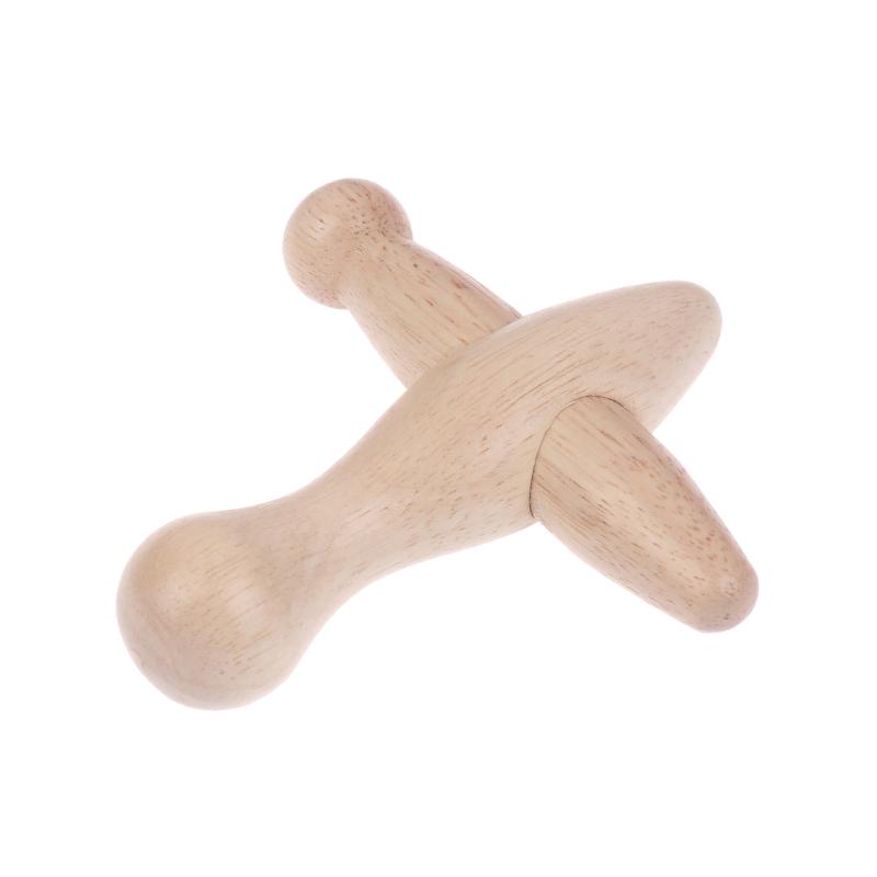 Pressure Point Massager Tool Cross-Shaped Wooden Massage Tool Lymphatic Drainage Relaxes Muscles