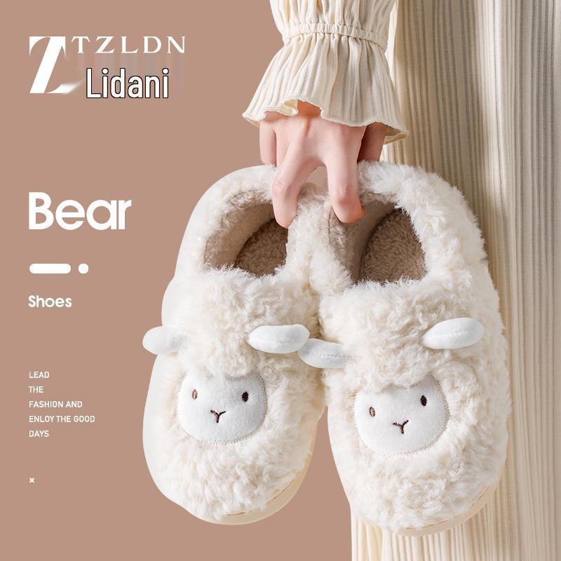 2025 New Postpartum Non-Slip Cotton Slippers for Indoor Winter Wear - Closed Heel, Unisex