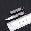 MINI Titanium Alloy Folding Knife Keyhole Can Be Opened 7Cr Steel Blade EDC Portable Keychain Pendant Unpacking Express Gadge