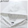 BITCED Autumn and Winter Hooded Sweatshirt Men's Hooded Warm Padded Thickened Pullover Loose Large Size Hoodie