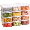 Airtight Plastic Food Storage Box Square Fridge Organizer for Vegetables Fruits Meat Sealed Container