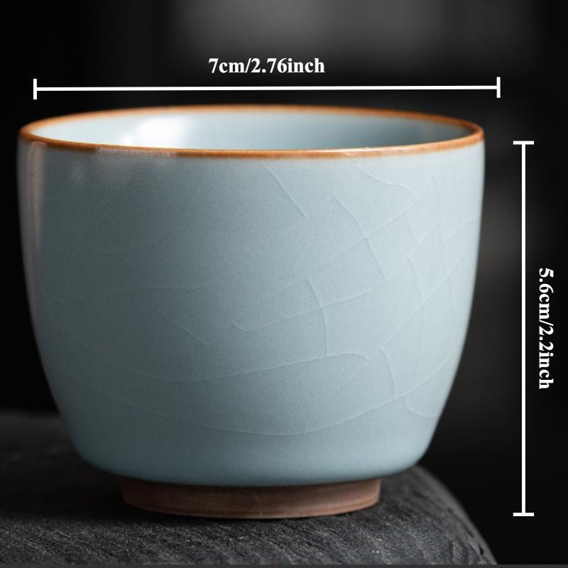Ru Klin Master Cups Ceramic Tea Bowl Small Tasting Mugs Chinese Kung Fu Gongfu Teaware Sets Household Drinkware Tea Ceremony