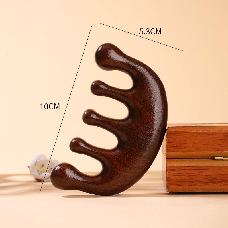 

Набор расчесок для меридианного массажа из зеленого сандала - Деревянная расческа, Эфирное масло, Подарок на праздник