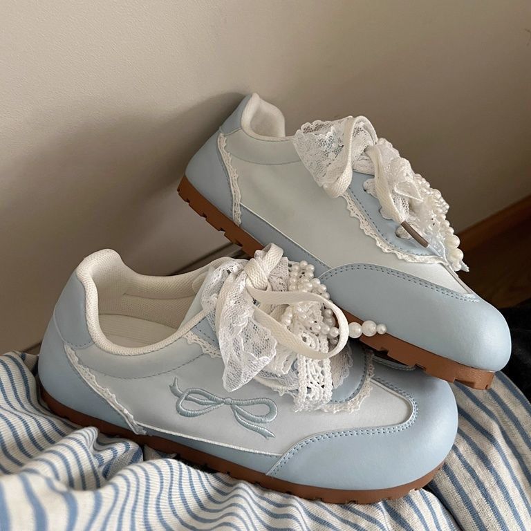 Ugly cute ballet puff board shoes women's summer new niche versatile student sports little white shoes