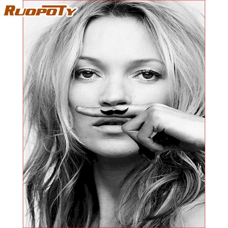 RUOPOTY Modern Lady Painting By Numbers Handmade Home Decoration Figure Picture Canvas Painting For Home Decor 40x50CM