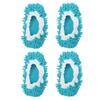Uxcell Mop Floor Cleaning Shoe Chenille Foot for House Pack of 4 Slippers, Washable, Microfiber, Covers, Duster, Socks, Tools, Cleaning, Blue,