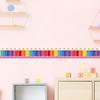 Personalisierte Buntstift-Taillenaufkleber für Schlafzimmer, Wohnzimmer, Eingangsbereich, Heimwanddekoration