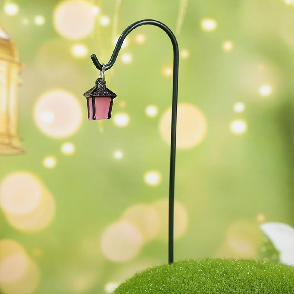 4pcs with Hooks Solar Luminous Lantern Mini Miniature Stake Lantern Courtyard