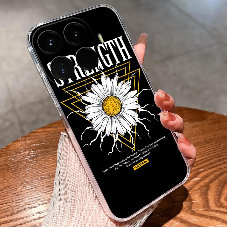 Case For Xiaomi17T 17Ultra Beautiful Flower Astronaut Anti-Fingerprint Transparent Shell For Xiaomi 17T 17 Ultra Coque Funda