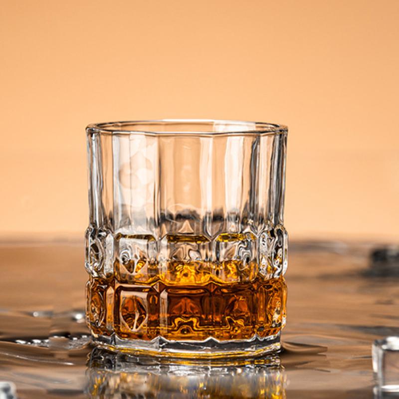 225ml/280ml Creative Whiskey Glasses Unique Cocktail Drinking Glasses Household Water Bottle Fruit Juice Milk Cold Drink Cups
