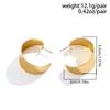 Simple Round Circle Geometric C Shapled Hoop Earrings Women Goth Gold Color Thick Metal Piercing Hoops Earrings Y2K Accessories
