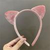 Plüsch Katzenohren Stirnband Vintage Leopardenmuster Haarreifen Niedliche Festival-Accessoires Mode Mit Clips Schleife für Haare Haarreif