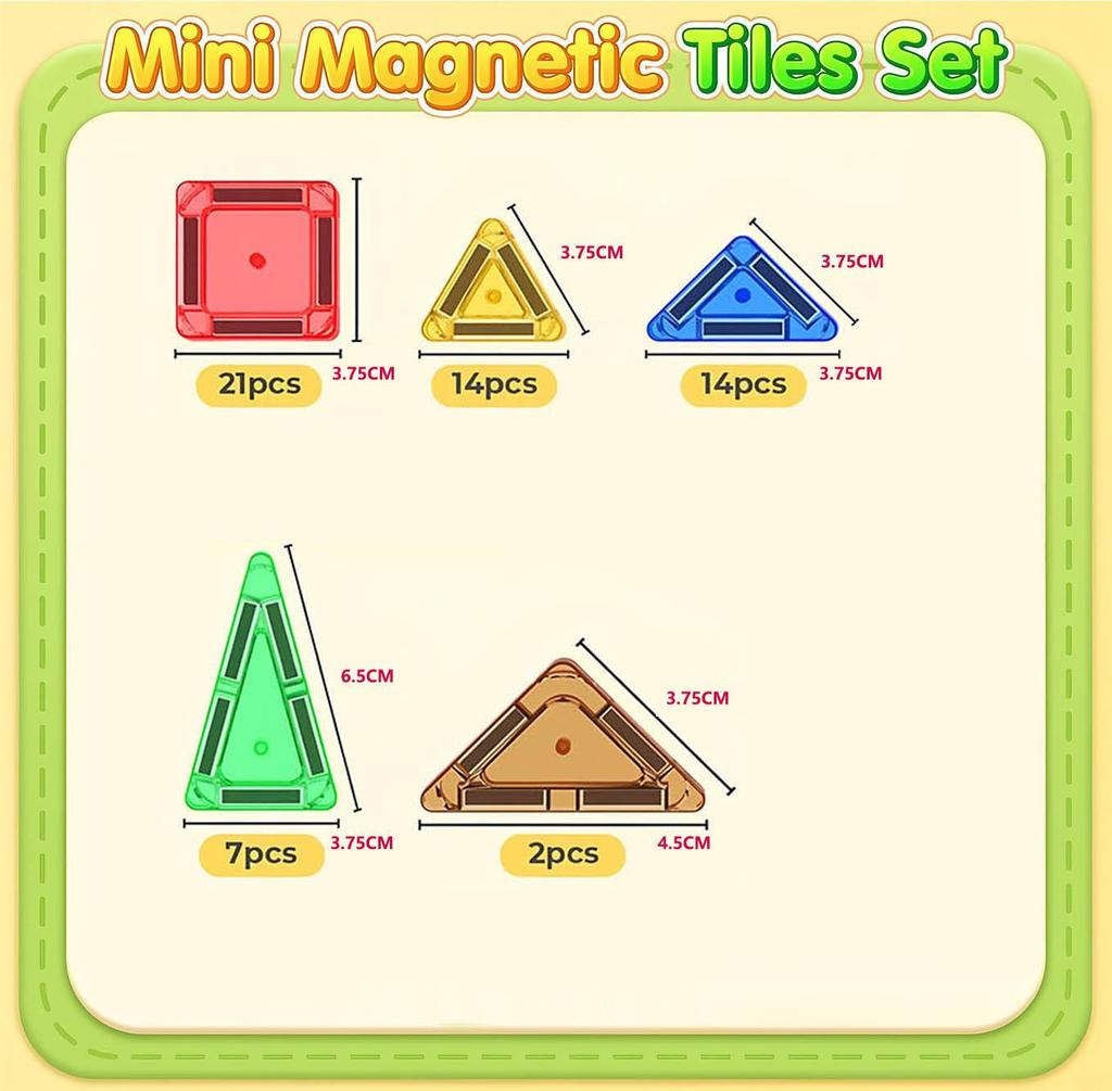 Portable Magnetic Stained Glass Building Tiles Set for Kids - Educational Toy