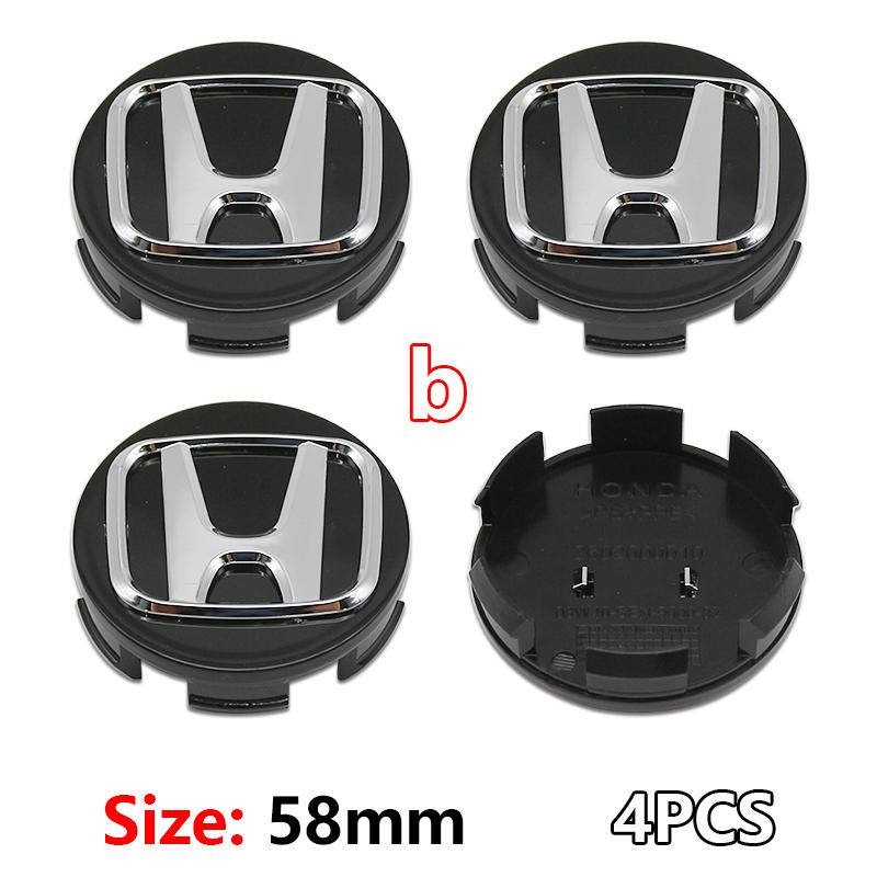 4Pcs ABS Car Wheel Center Hub Center Cap 58mm 69mm Rim Hub Dustproof Cover Emblemem For Honda Accord CRV XRV Civic Odyssey Acces