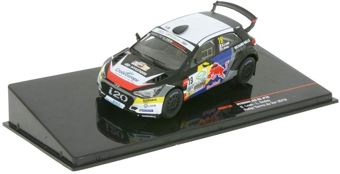 

IXO Scale Hyundai i20 R5 2019 Rally Terre du Var Godey 1/43 #19 S. Loeb/L.