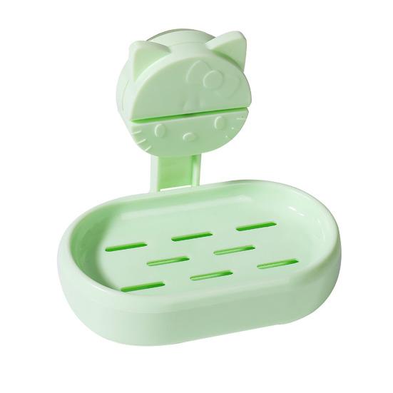 

Мыльница на присоске, прочная, выдерживающая нагрузку, простая установка, двухслойная мыльница с дренажными отверстиями зелёный