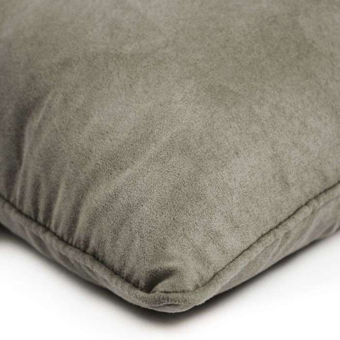 Coussin en suédine taupe 60x40