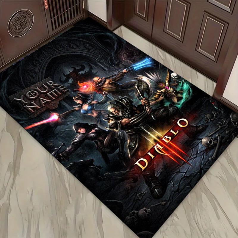 Name Custom Diablo Carpet Rug for Living Room Bedroom Home Sofa Decoration,Kids play Non-slip Floor Mat