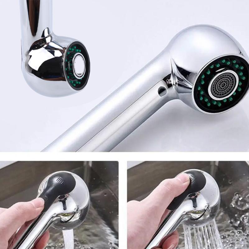 Kitchen Faucet Pull-out Sprinkler Head Accessories Basin Nozzle Spash-proof Head Pull-out Telescopic Sprinkler Head Shower