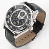 JMW TOKYO Men's Moon Phase Watch, Japanese Movement, 100m Water Resistant, Genuine Leather Strap, Roman Numerals, Black & Silver [Limited To 300