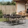 VidaXL Garden Dining Set and Cushions 7 Pcs Grey Rattan 3278035