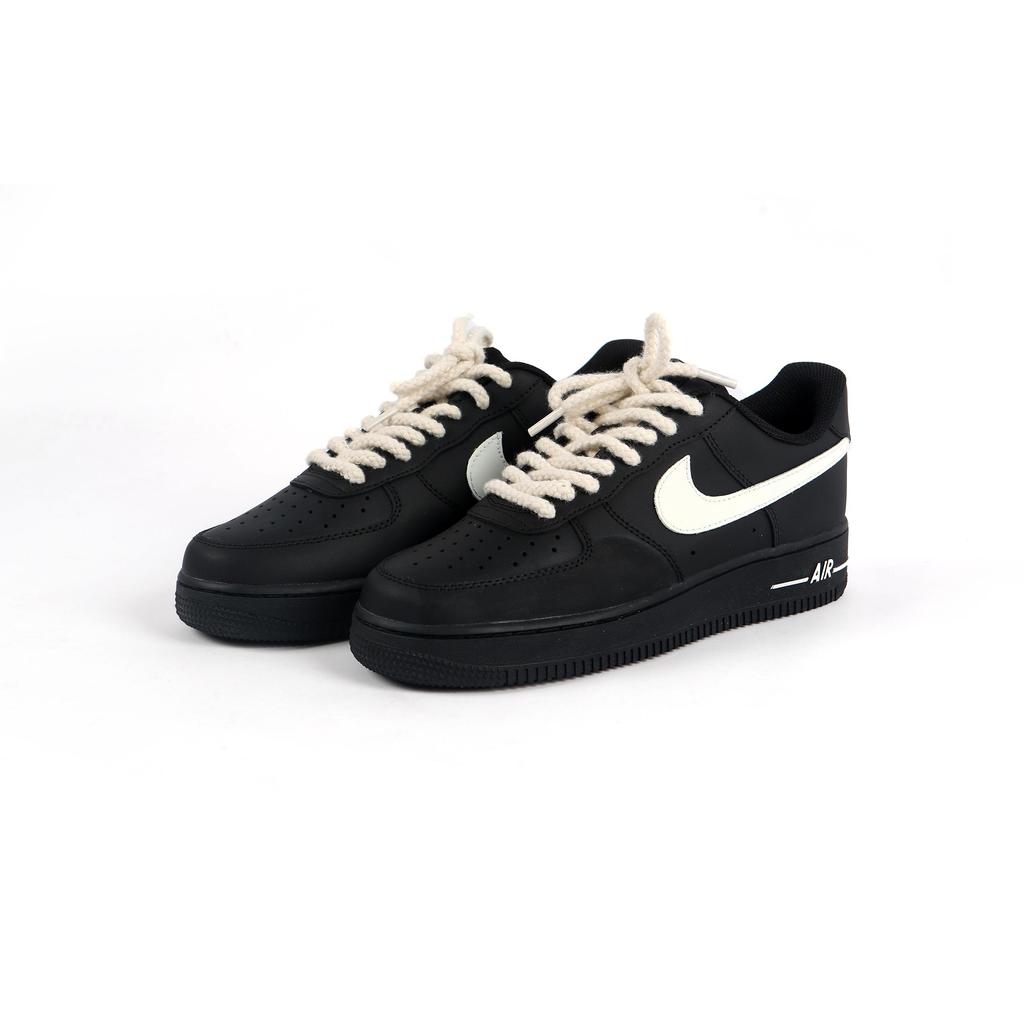 Nike Air Force 1 Rezistente la Alunecare, Rezistente la Șocuri, Rezistente la Abraziune Pantofi Skateboard Low top Unisex Negru Alb CW2288-001(Echipa719-)