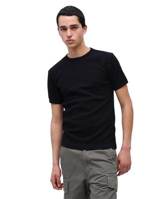 Avirex Official Short Sleeve Antibacterial and Daily Rib Crewneck Size Black Odor-Resistant Tee, Men's XL, 6143502,