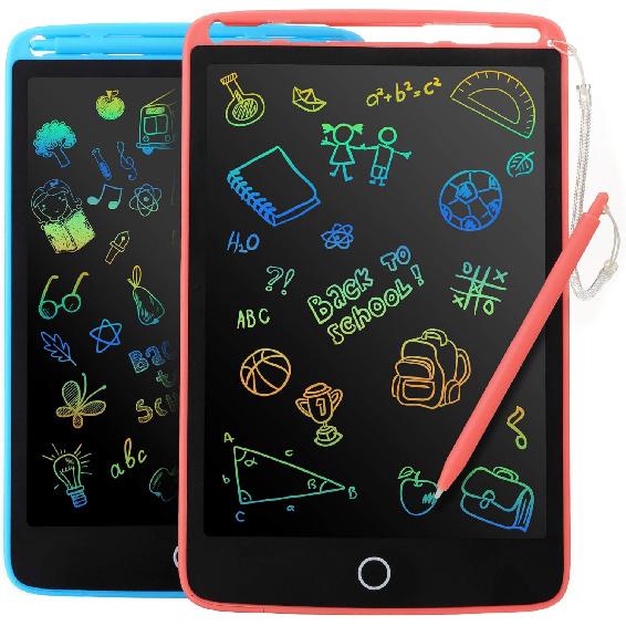 2 Pack LCD Writing Tablet for Kids - Colorful Screen Drawing Board 8.5inch Doodle Scribbler Pad Learning Educational Toy - Gift for 3-6 Years Old Boy