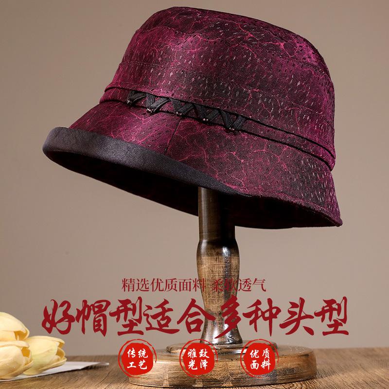 Autumn and Winter New Flanged Middle-aged Mother Basin Hat Women's Dome Warm Hat Versatile Thickened Velvet Top Hat