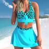 Costume da bagno europeo e americano Costume da bagno spezzato Abito conservativo da donna Set bikini Costume da bagno a tinta unita